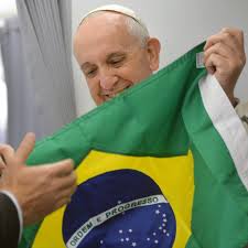 imageso papa copm a bandeira nacio